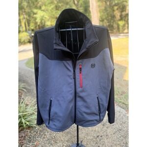 Phat Farm Coat Y2K Vintage Embroidered Heavy Jacket 4X Black Gray Fleece Wind